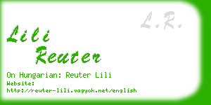 lili reuter business card